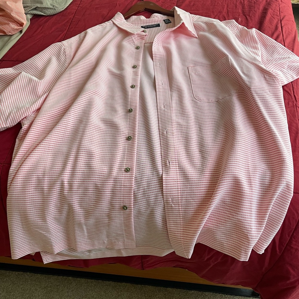 Mens round tree and York 4XB Short sleeve button down shirt